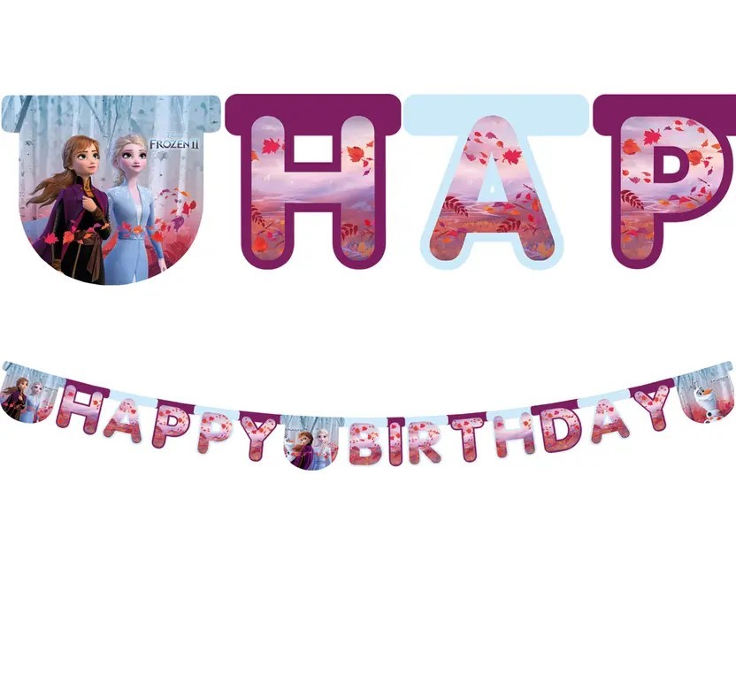 Замръзналото кралство 2 - банер Happy Birthday - 2м