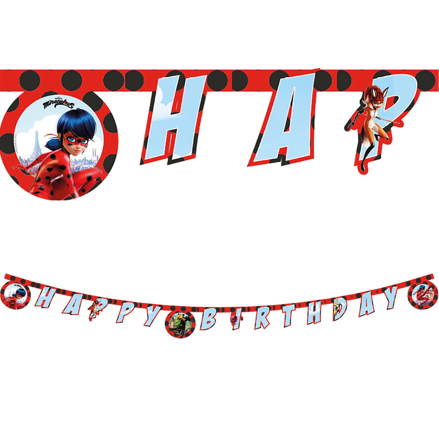Калинката и Черният Котарак - банер Happy Birthday - 2м