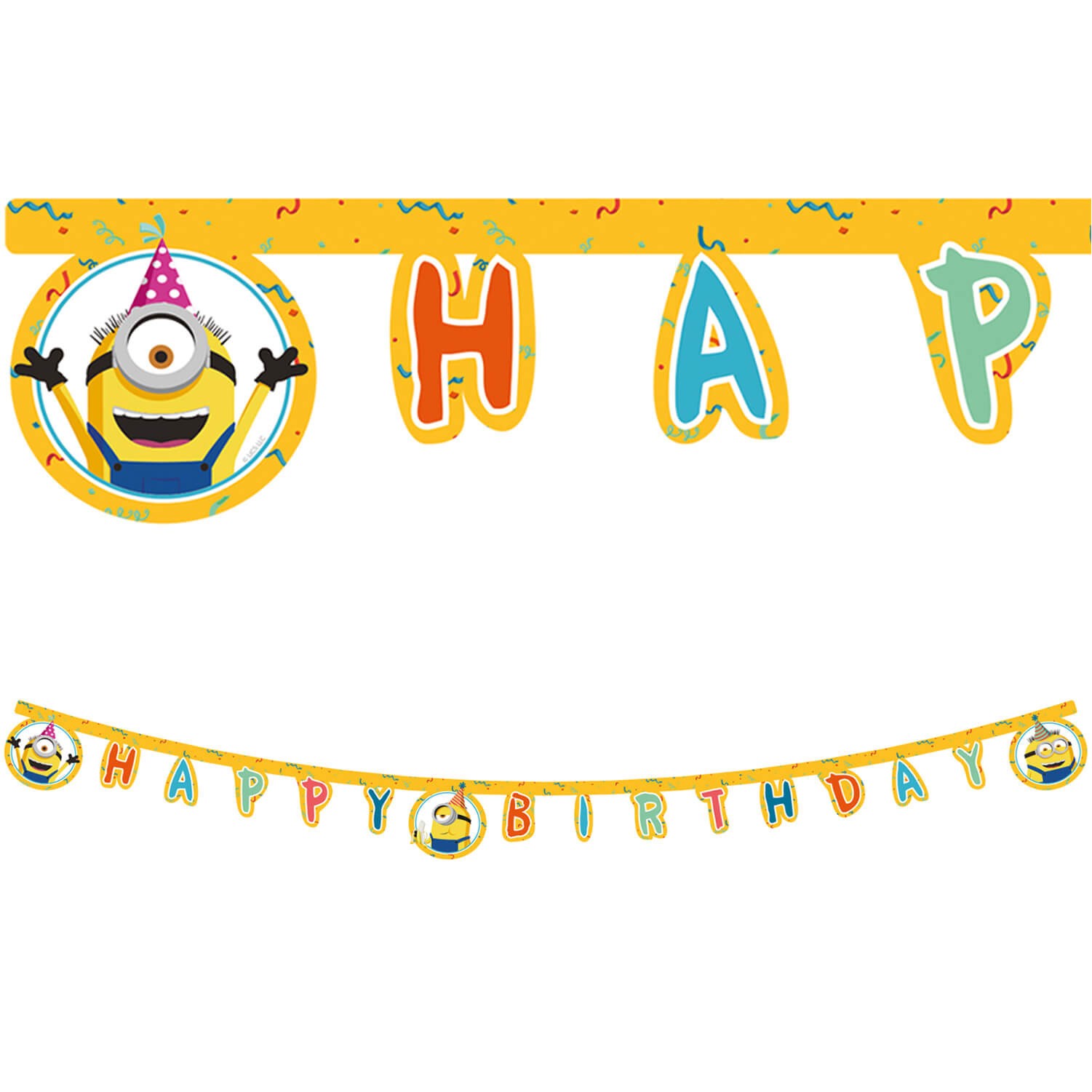 Миньони - банер Happy Birthday - 2м